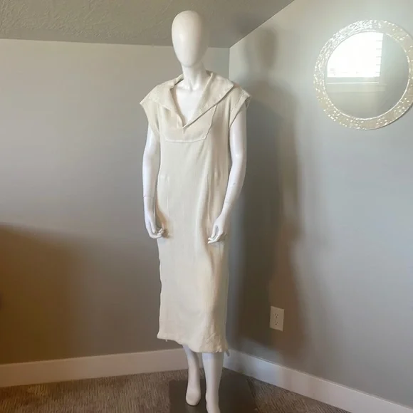 missguided beach dress Embroidered Long Dress Fantasy Cream Cream / L main image 1